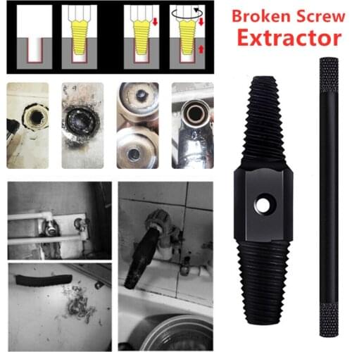 Damaged Water Pipe Faucet Screw Extractor Speed Out Double-Head Broken Screws Bolt Remover Tool Kit For Home