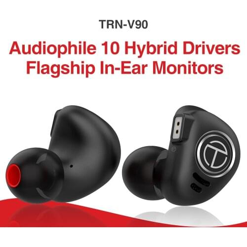 TRN V90 4BA+1DD Hybrid Metal In Ear Earphone IEM HIFI DJ Monitor Running Sport Earphone Earplug Headset V80 ZS10 PRO VX CA16 ZSX