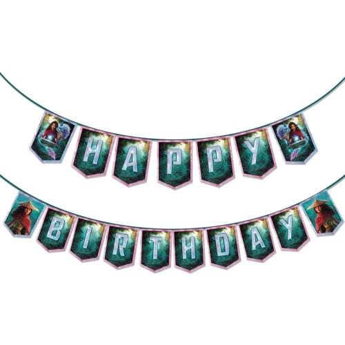 Raya and The Last Dragon Pull Flag 17 Cards Anime Figure Raya Birthday Party Decoration Supplies for Children Toys Gifts