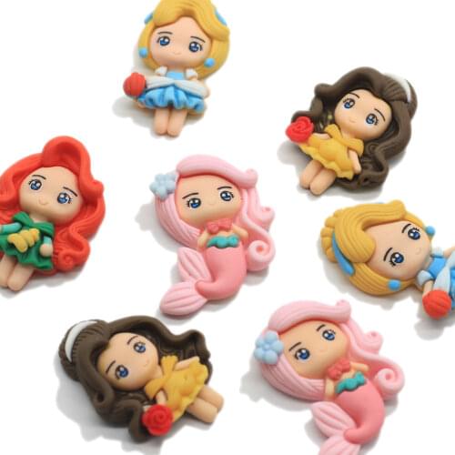 Assorted Princess Cabochon Charms Kawaii Flatback Cabochons Resins Embellishments DIY Crafts Decor Slime Charm