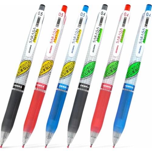 Zebra JJS77 Quick Dry Colored Gel Pen 0.4/0.5mm Black Blue Red Ink Gel Pens for Writing Office School Supply Japanese Stationery
