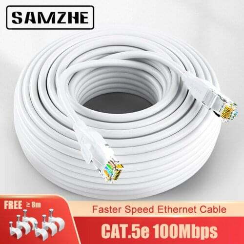 SAMZHE CAT 5e Ethernet Cable RJ45 Lan Round Networking Cat 5 Patch Cord for Computer Router Laptop Network Cable