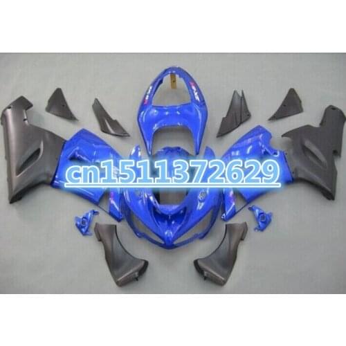 Blue black fairing kit For NINJA ZX 6R 636 05 06 ZX-6R 05-06 ZX6R 2005 2006 ZX 6R 05 06 Hi-grade ABS fairings-Dor D