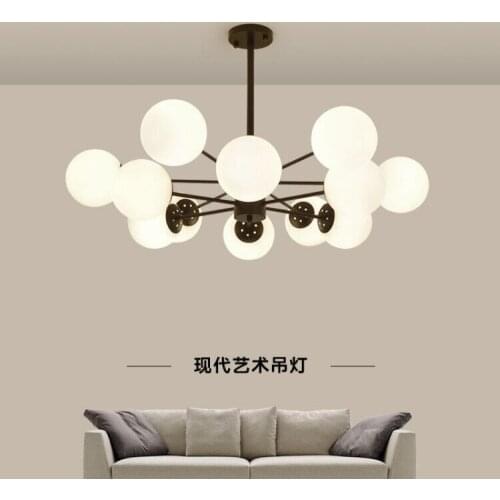 Modern led glass ball deco maison chandelier deco chambre kitchen fixtures chandelier bedroom living room