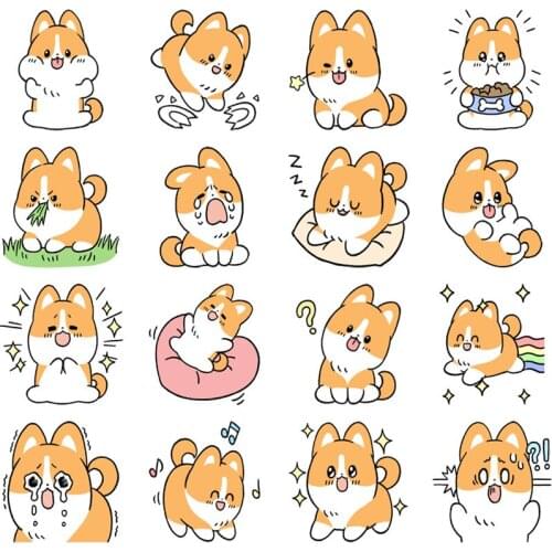 24 Pcs/lot Anime mini keji dogs Scrapbooking Stickers Car Case Waterproof Laptop Bicycle kids toys Backpack waterproof Sticker