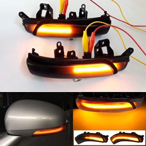 LED Turn Signal Lights Dynamic Flowing Rearview Mirror Indicator For Toyota Avalon Wish Prius Mark X Crown REIZ 2009 2010-2016