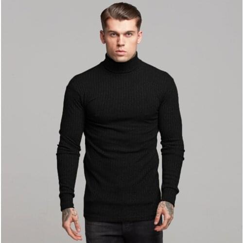 New 2021 Spring High Neck Warm Sweater Men Turtleneck Fashion Brand Mens Sweaters Slim Fit Pullover Men Knitwear Male