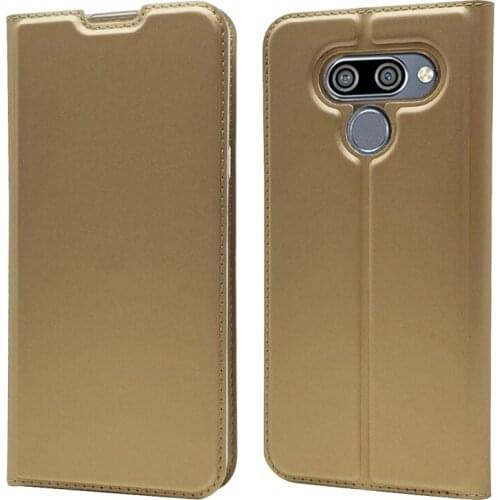 Ultra Slim Magnetic Case For LG K50 Flip Stand Cover with card slots Fundas Protective Shell