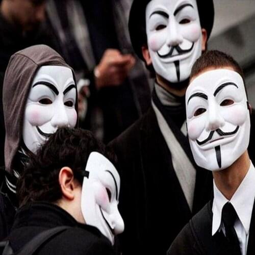 V for Vendetta Mask Halloween Horror Masks Party Maske Masquerade Cosplay Scary Masque Funny Terror Mascara Villain Joke Maska