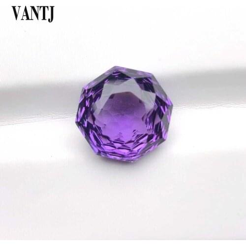 VANTJ Real Natural Amethyst Loose Gemstone Rose Cut For Silver Gold Ring Mounting Diy Jewelry Gift