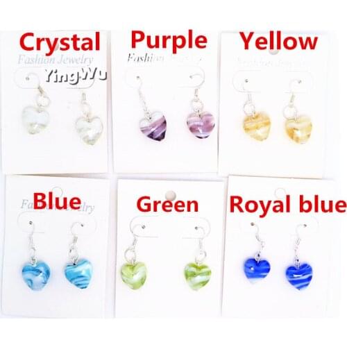 Yingwu Promot Handmade Womens Romantic Elegant Cute Dangle Drop Murano Glass Earrings HOT Sale