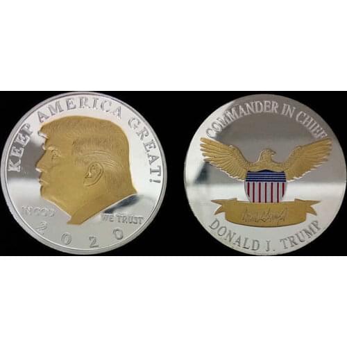 1PC Trump Of 2020 Keep America Great 40MM Coins New Cool Trump Commemorative Coin Collecting Coins