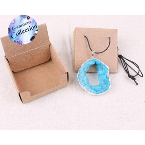 1PCS Natural crystal cave agate crystal cluster necklace female