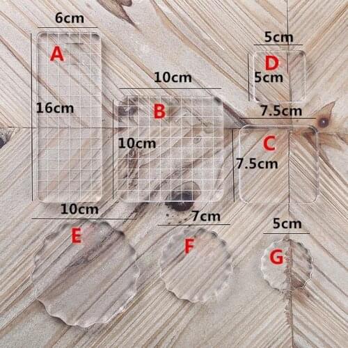 10mm High transparency Acrylic stamp block for DIY Scrapbooking Clear stamps DIY scrapbook photo album Decorative card making