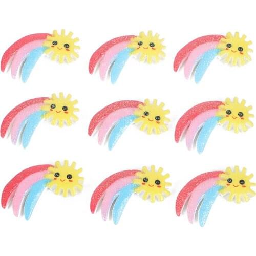 10Pcs 35x20mm Mixed Resin Flatback Rainbow Banana Embellishment Cabochon Decoration Scrapbooking Diy Craft Supplies Accessories