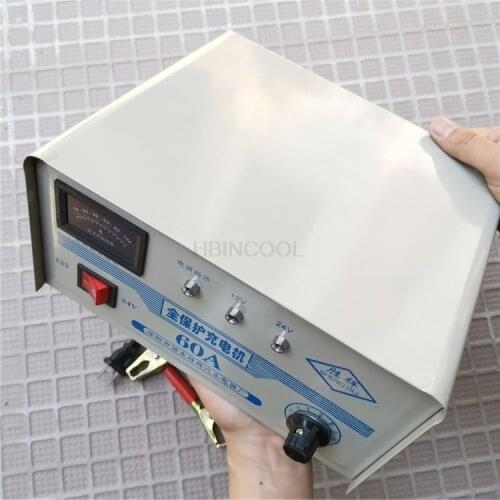 60A durable battery fast charger, pure copper wire universal 12/24v high power charger FOR automobile and motorcycle accessories