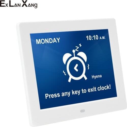 8 Inch Electronic LCD Big Character Old People Medicine Screen Reminder Alarm Digital Clock Photo Frame Christmas Gift