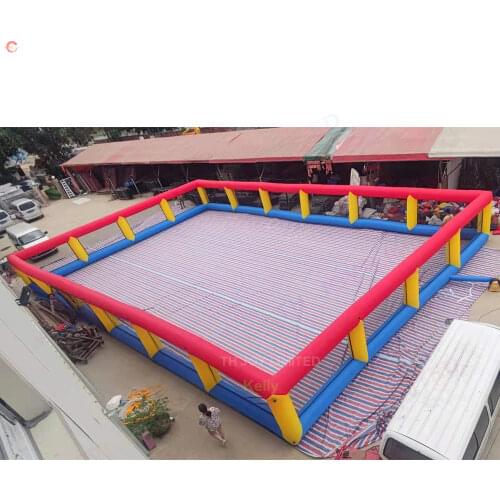 Free shipping giant inflatable soccer pitch field, durable inflatable football field for sale, inflatable soccer football field