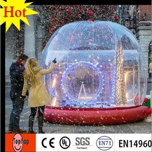 Free shipping! custom inflatable human size snow globe dia 4m for event advertising show toys
