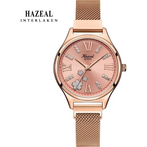 Switzerland HAZEAL Luxury Brand Ladies Wrist Watch Fashion Japan Quartz Movement Womens Watch Designer Sapphire Часы женские
