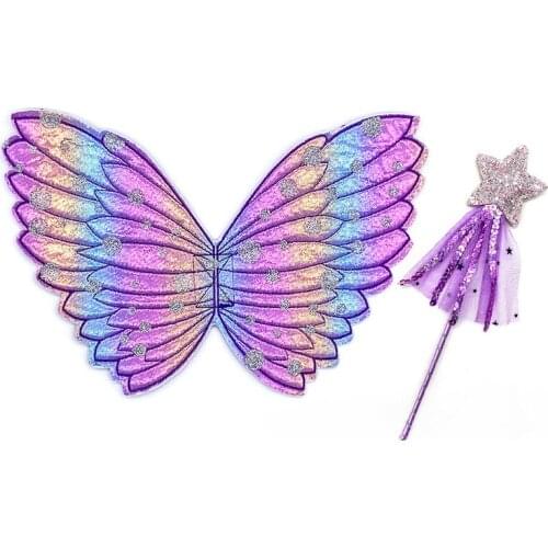 Kids Girls Tutu Christmas Outfit Party Skirt Dance Ballet Butterfly Costume Skirt Wing Sets Children Suit Festival