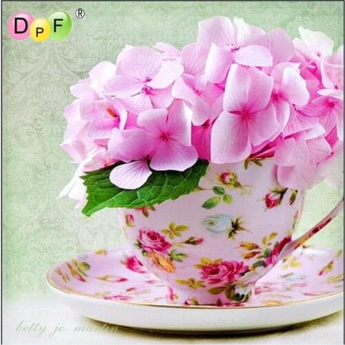 DPF diamond embroidery cup in orchid diamond painting cross stitch needle diamond mosaic square rhinestone home decoration