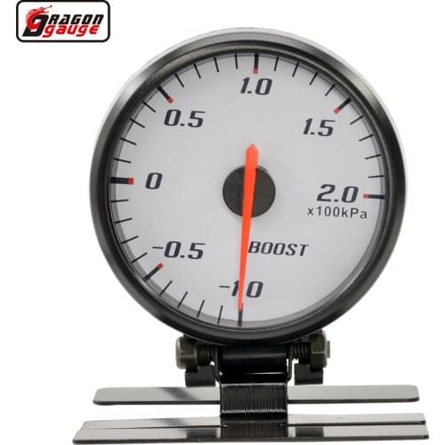 Dragon 60MM Racing Modification AutoTurbo Charged Car Boost Turbine Turbo Gauge Meter Blue Backlight Free Shipping