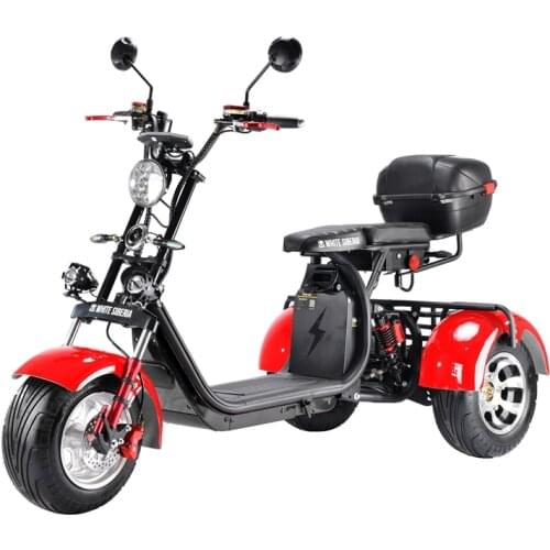 Good Quality Russia Free Shipping Big Tire 3000w Electric Motorcycle 3Wheel Pro Trike Citycoco With Rear Basket Electro Tricycle