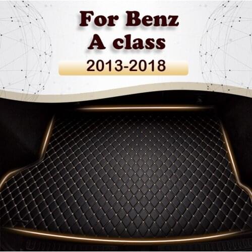 Car trunk mat for Benz A class 2013 2014 2015 2016 2017 2018 Cargo Liner Carpet Interior Parts Accessories Cover
