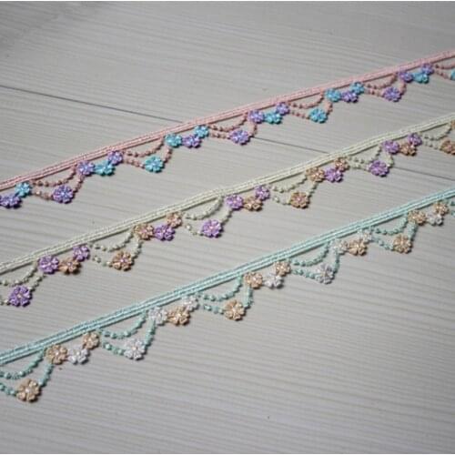 3cm 1.18inch wide-15yards/lot Diy Craft Water soluble Embroidered Lace Trim in Multi-color Venise Lace Trim Lace Ribbon Lovely