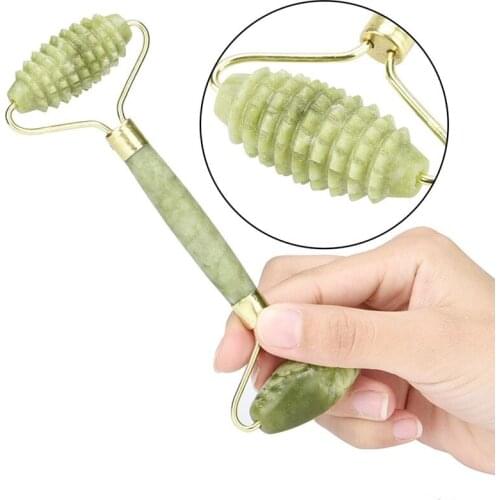 Double Head Facial Massage Roller Jade Face Slimming Body Head Neck Eye Beauty Massage Stone