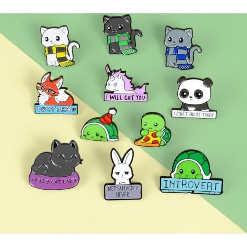 Cartoon pins little white rabbit brooch funny cuteаниме значки badge collar paint pin personalized small gift значок