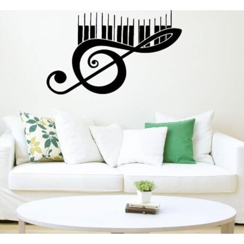 New Design Music Notes Wall Sticker Home Decor Art Mural Kids Children Room Decoration Music Room Poster Nursery Wallpaper