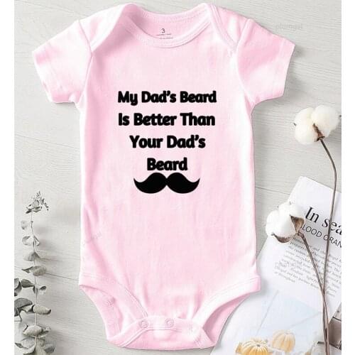 Autumn Jumpsuit Outfits for Girls Infant Baby Girls Winter Outfit New Born Girl Clothing Jumpsuits Printing Dads Beard