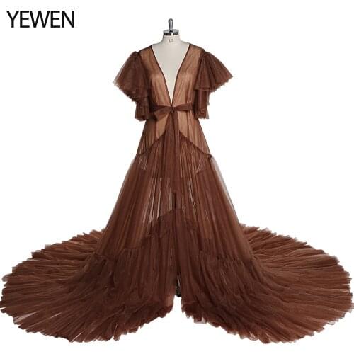 Maternity Gowns For Photography Tulle Outfit Long Kimono Dress Custom Made Women Long Tulle Dresses Beach Birthday Party