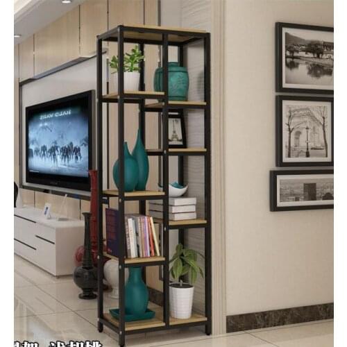 Simple partition shelf living room porch cabinet balcony flower shelf multi-layer display shelf storage shelf wrought iron books