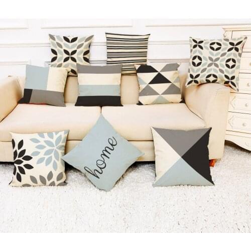 Daily Home Decor Cotton Linen Cushion Cover Geometric Decorative Cushions Sofa Pillowcover Throw Pillows Cover Nordic Simplicity