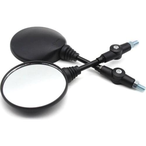 Foldable Motorcycle Rearview Mirror 2pcs Round 10MM Scooter E-Bike Rear View Mirrors Back Side Convex Mirror for KTM KLX
