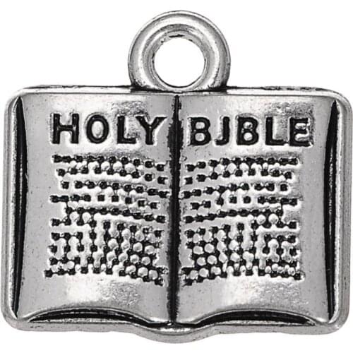 Skyrim 20Pcs/lot Holy Bible Statement Religious Charm DIY Jewelry Making For Bracelet&Necklace