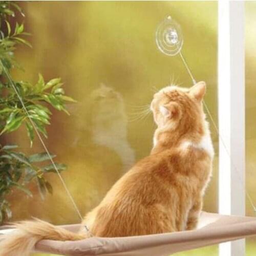 Cute Pet Hanging Beds Bearing 20kg Cat Window Mount Pet Cat Hammock Comfortable Cat Pet Bed