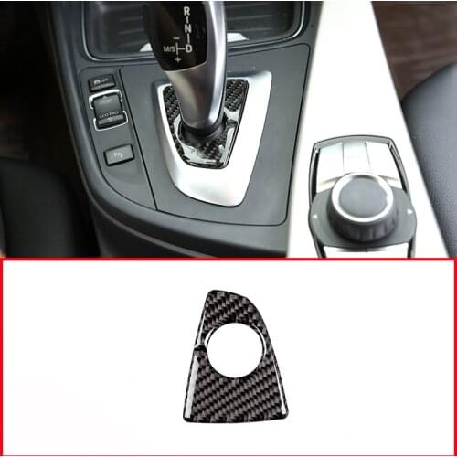 Real Carbon Fiber Interior Gear Shift Panel Trim For BMW 3 Series F30 F33 F36 2013-2018 Left Hand Drive