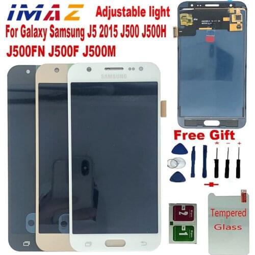 IMAZ Adjust Light LCD For Samsung Galaxy J5 2015 J500 J500H J500FN J500F LCD Display Touch Screen Digitizer Assembly For J5 LCD