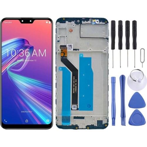 LCD Screen and Digitizer Full Assembly with Frame for Asus Zenfone Max Pro M2 ZB631KL X01BDA (Black)