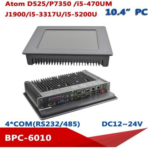 10.4" Completely Fanless Industrial Panel PC 800*600 XGA TFT LCD With Touch Screen