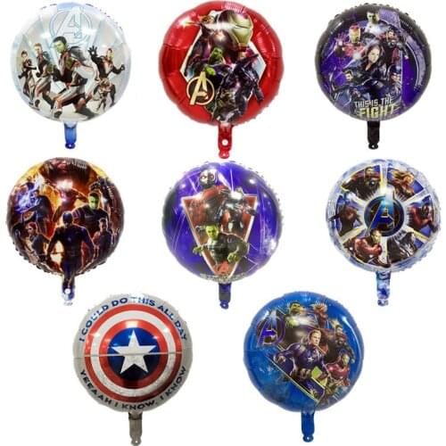 10 PCS 18 inches Marvel The Avengers iron Man Aluminum balloon child Birthday party decoration Aluminum film cartoon balloon