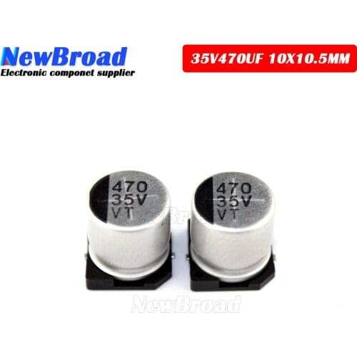 10PCS SMD Aluminum Electrolytic Capacitor 35V470UF 10*10.5MM 470UF35V 35V 470UF