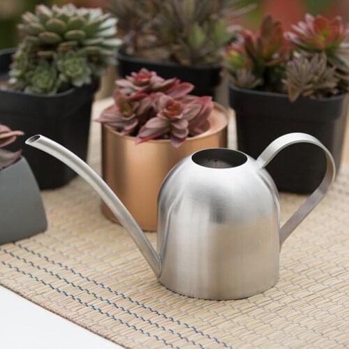 1L Watering Pot Gardening Potted Small Watering Can Use Handle Perfect For Watering Plants Flower Garden Tools Stainless Steel