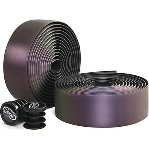 2PCS Bicycle Handlebar Tape Belt Gradient Road Bike Color-changing Color Tape Strap Cycling Dimming Reflective Band