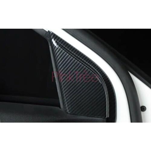 2019 2020 MK4 Carbon Fiber Color Triangle Cover Trim For Ford Focus Window A Pillar Decal Stickers Car Styling Accessories