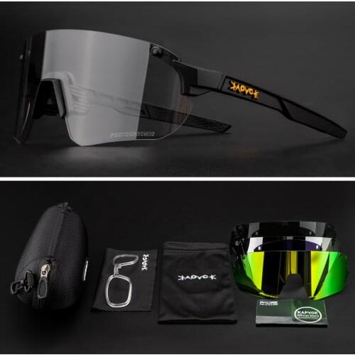 New Design Cycling Glasses Bike Eyewear for Men Women Polarized Cycling Goggles UV400 4 Lens For MTB Photochromism Road Bike
